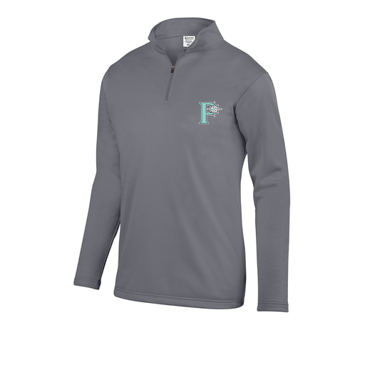 [FOLQFFGY-AS-LOGO1] Decker Men's FlexFleece 1/4 Zip (Adult S, Gray, Logo 1)